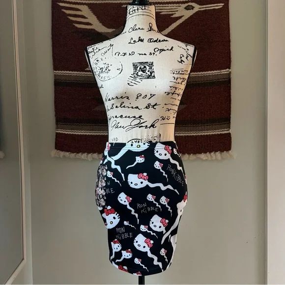 Ron Kibble Punk Art Hello Kitty Sanriocore Miniskirt - Picture 3 of 7